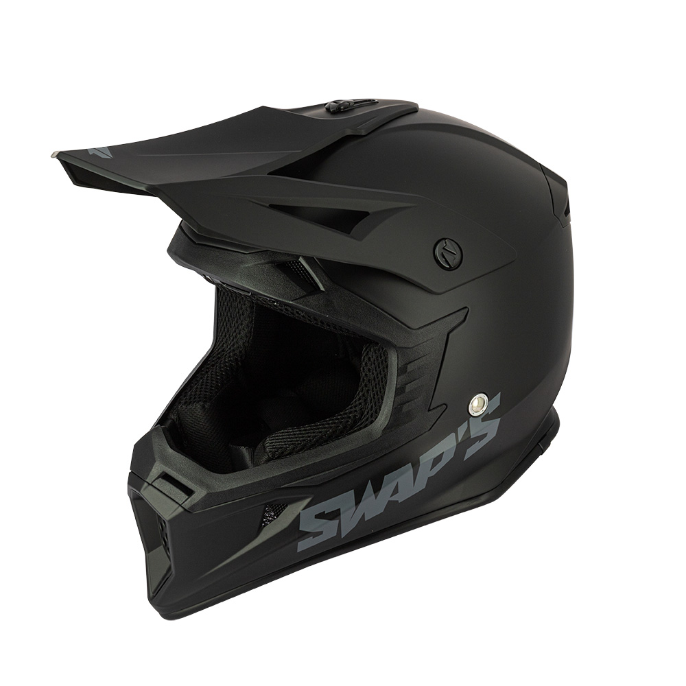 Swaps Blur nero opaco casco motocross