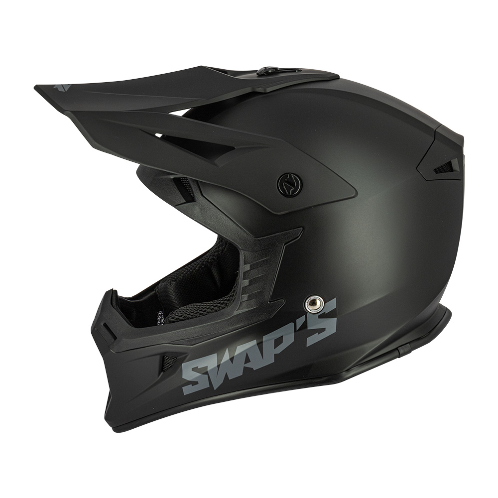 Swaps Blur nero opaco casco motocross - immagine 4