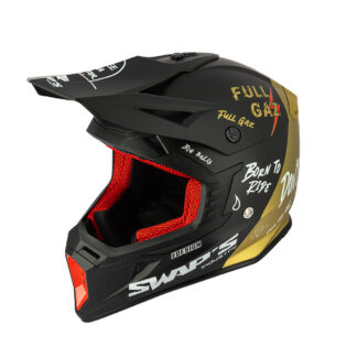 Swaps Blur nero/oro casco motocross