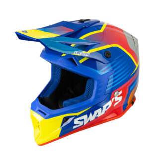 Swaps Blur blu/rosso/giallo casco motocross