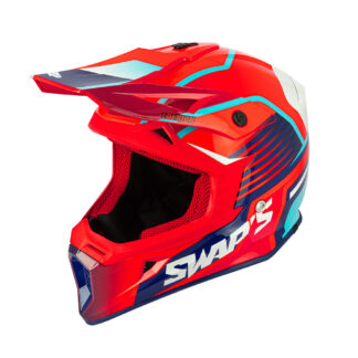Swaps Blur rosso/blu/bianco casco motocross