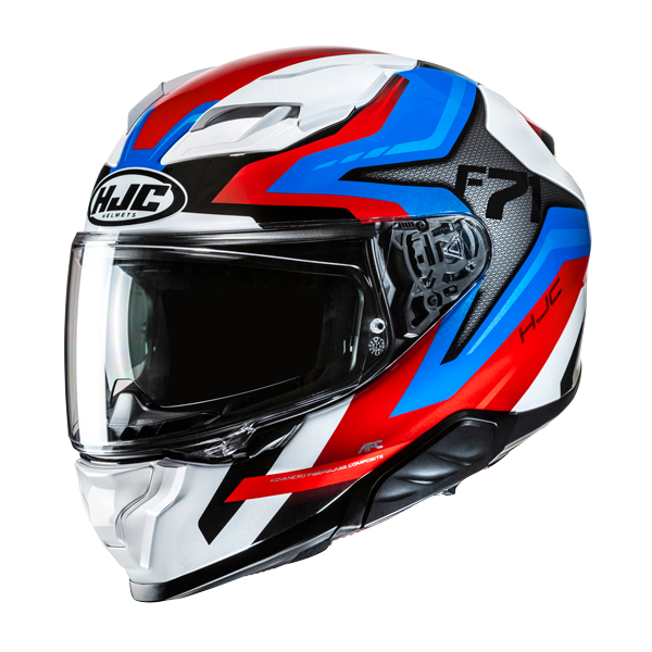 HJC F71 FES bianco/rosso/blu casco integrale fibra