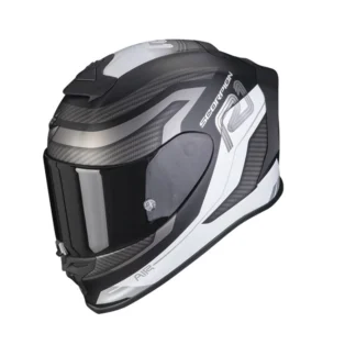 Scorpion Exo R1 EVO AIR Vatis bianco/grigio/nero opaco casco integrale racing