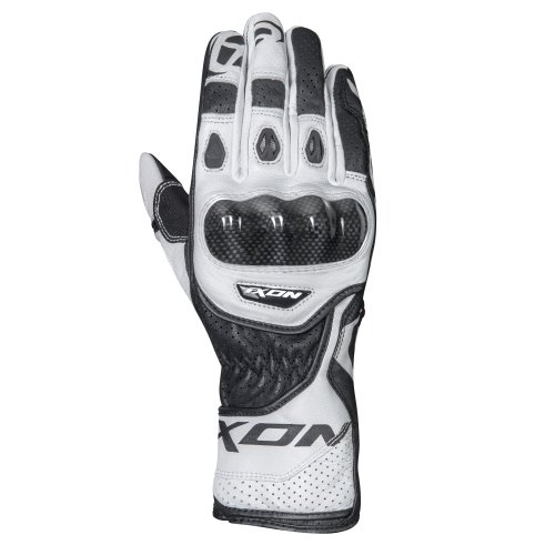 Ixon RS Circuit-R nero/bianco guanti pelle racing estivo