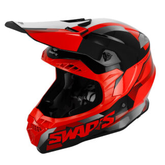 Swaps 2Faster rosso/nero casco motocross