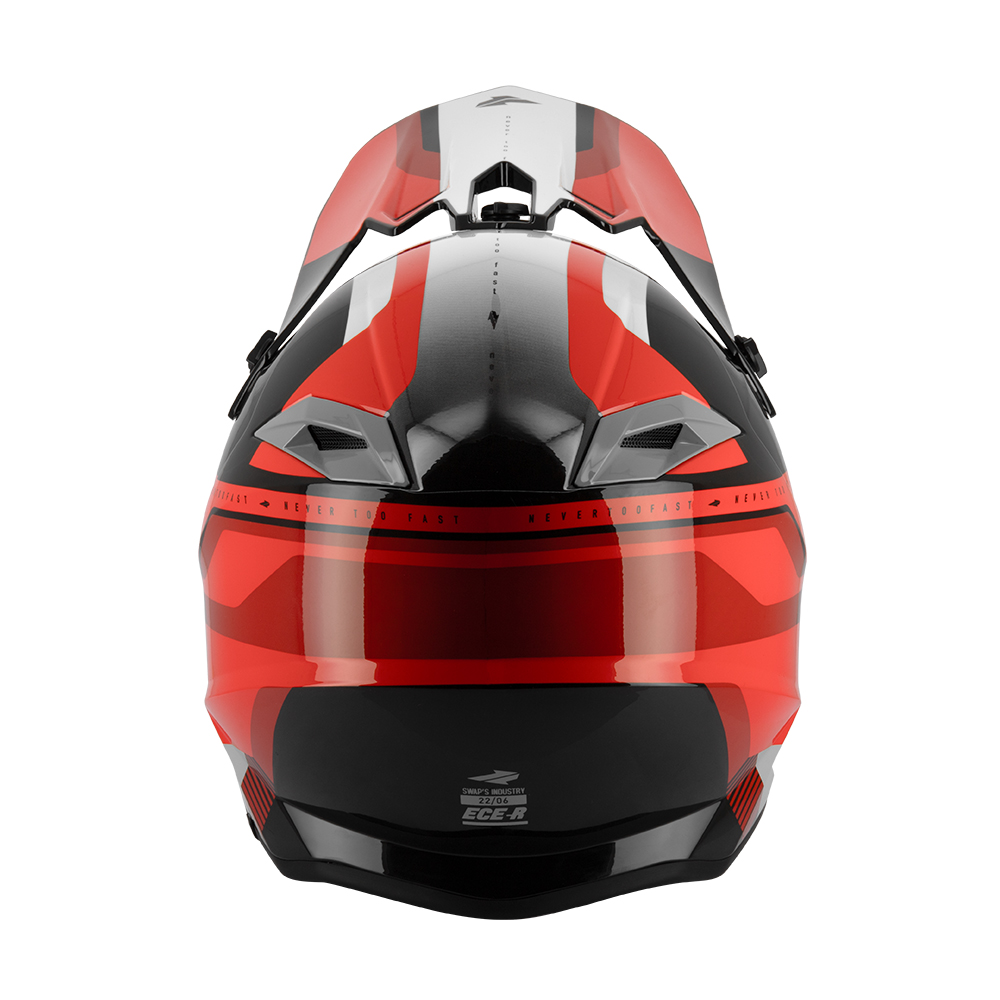 Swaps 2Faster rosso/nero casco motocross - immagine 5