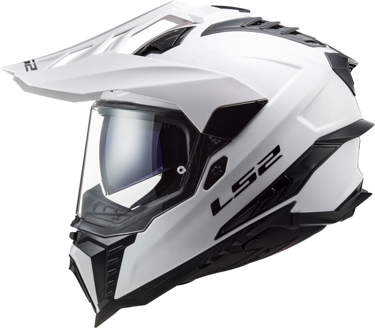LS2 MX701 Explorer bianco perlato casco integrale adventure fibra - immagine 3