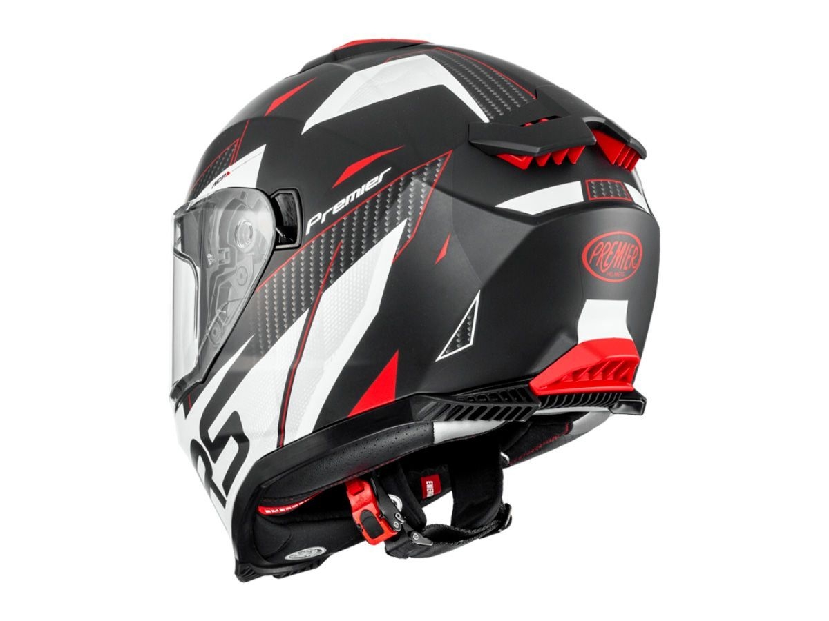 Premier Typhoon RS nero/bianco/rosso casco integrale - immagine 2