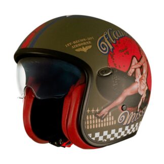 Premier Pin Up Military casco jet fibra