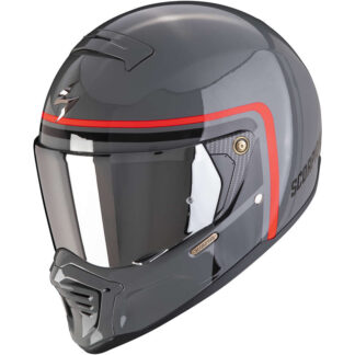 Scorpion Exo HX1 Nostalgia grigio lucido/rosso casco integrale Fibra