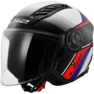 LS2 OF616 Airflow II bianco/rosso/blu casco jet