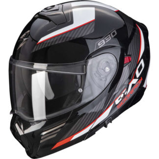 Scorpion Exo 930 Navig nero lucido/bianco/rosso casco modulare