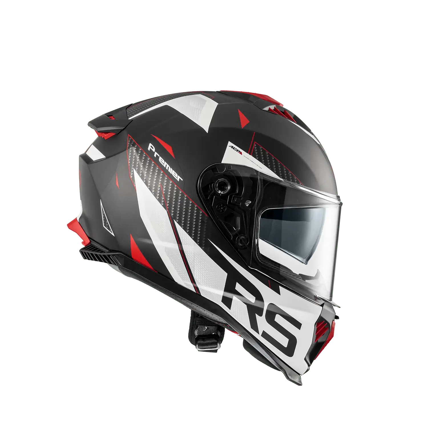 Premier Typhoon RS nero/bianco/rosso casco integrale - immagine 3