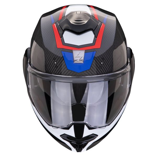 Scorpion Exo Tech Evo Carbon Rover bianco/blu/rosso casco modulare - immagine 4