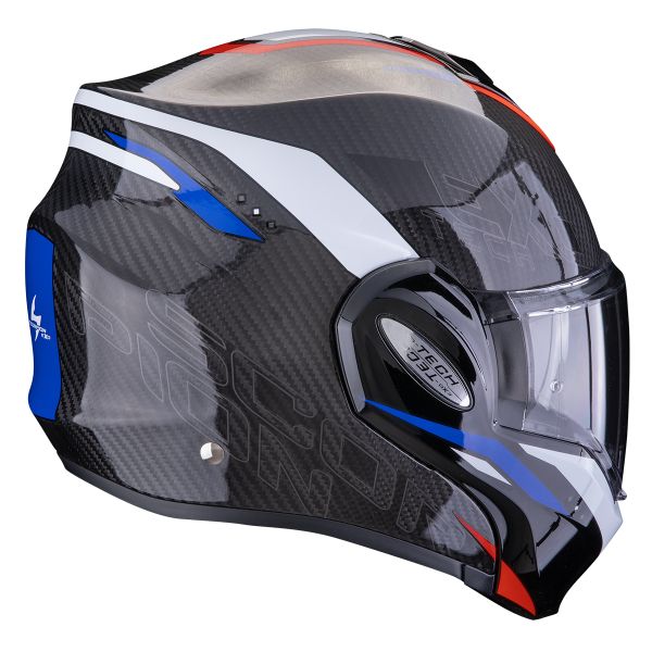 Scorpion Exo Tech Evo Carbon Rover bianco/blu/rosso casco modulare - immagine 5