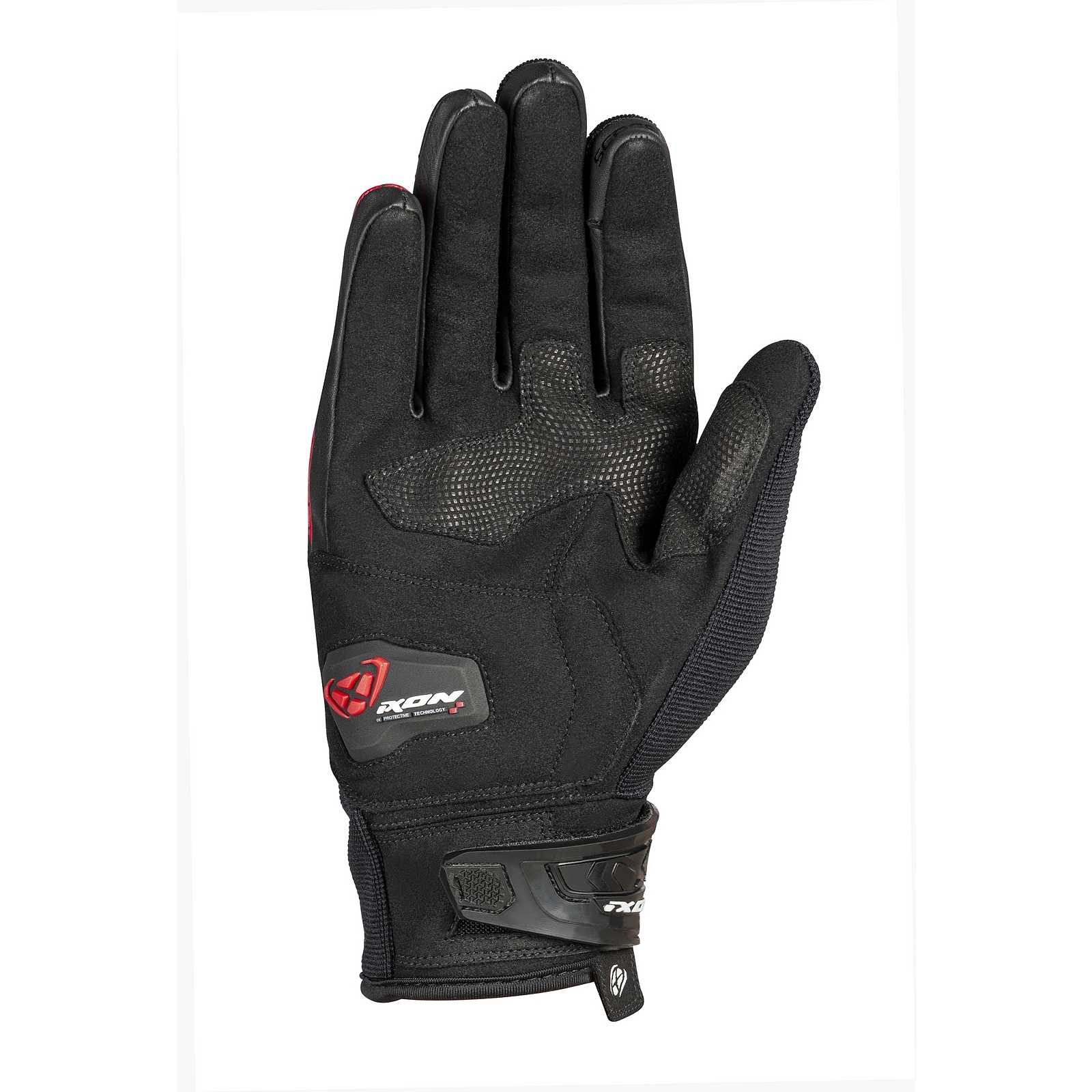 Ixon RS Charly nero/rosso guanti estivo 1/2 pelle - immagine 2