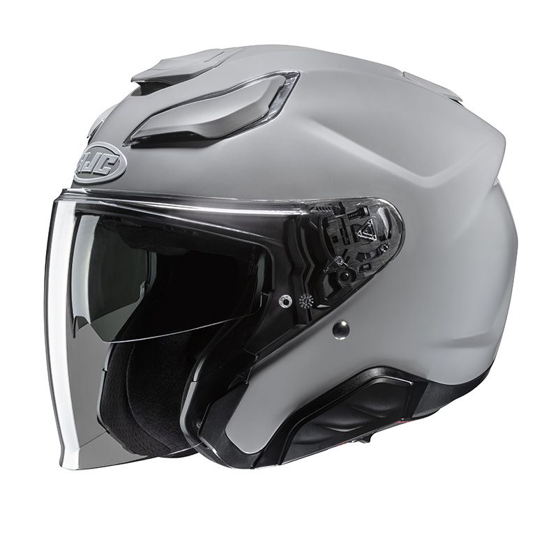 HJC F31 grigio lucido casco jet fibra
