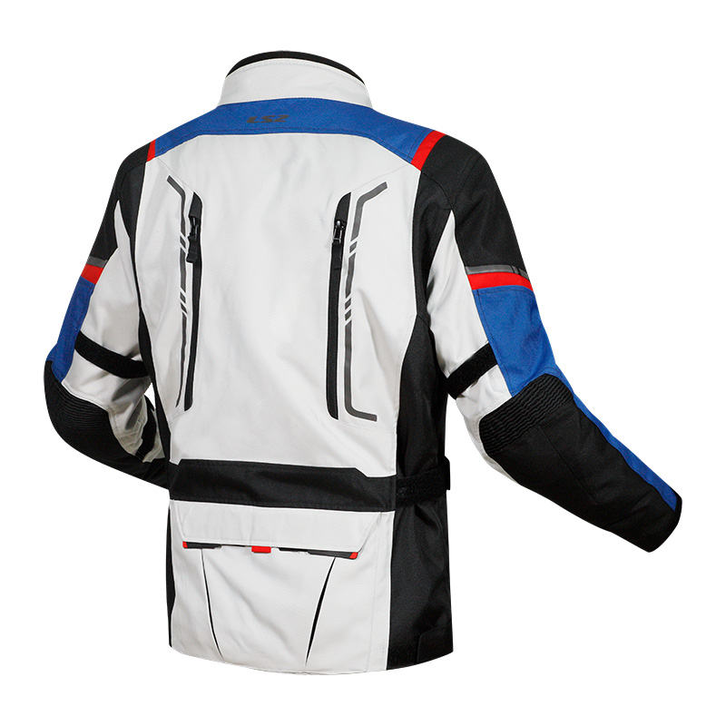 LS2 Narvik bianco/blu giacca 4 stagioni impermeabile - immagine 2