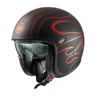 Premier FR Redo Chromed fiamme casco jet fibra