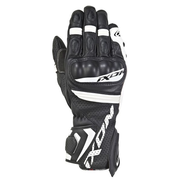 Ixon RS Tempo AIR nero/bianco guanti racing pelle