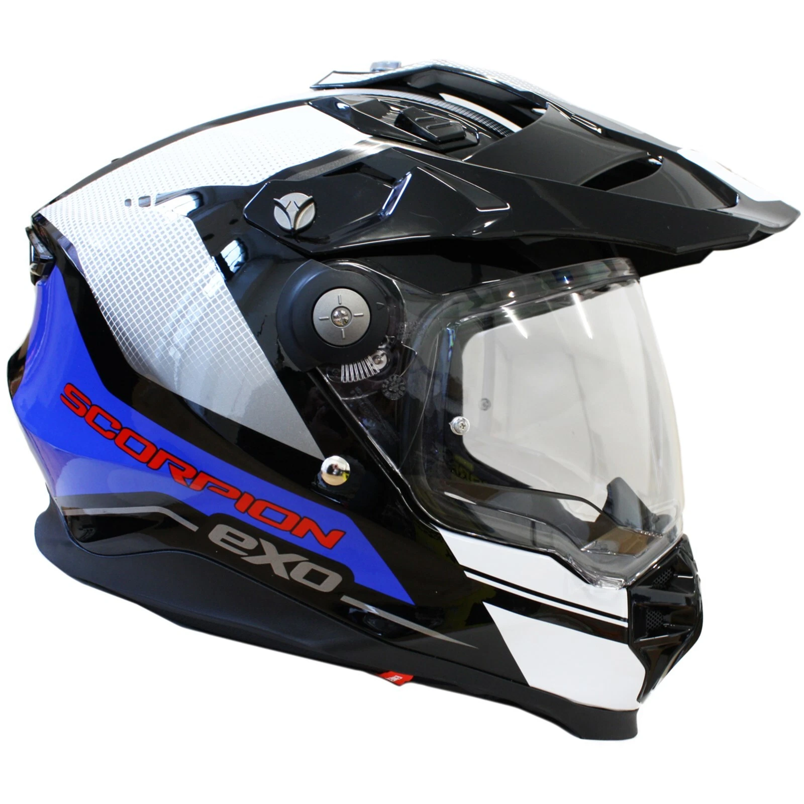 Scorpion ADF-9000 AIR Trail bianco/blu/nero casco integrale adventure - immagine 3