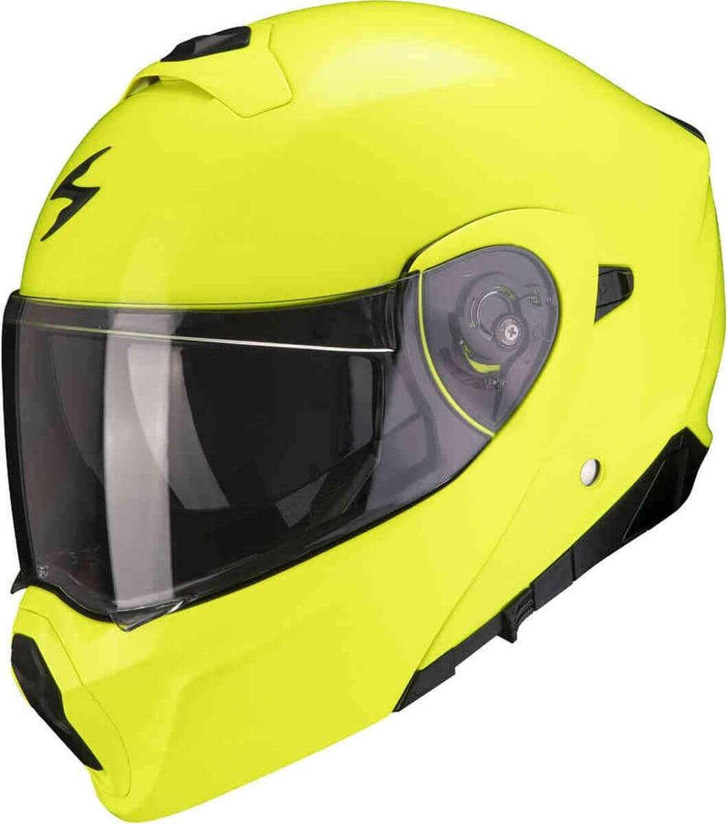 Scorpion Exo 930 Solid giallo fluo casco modulare