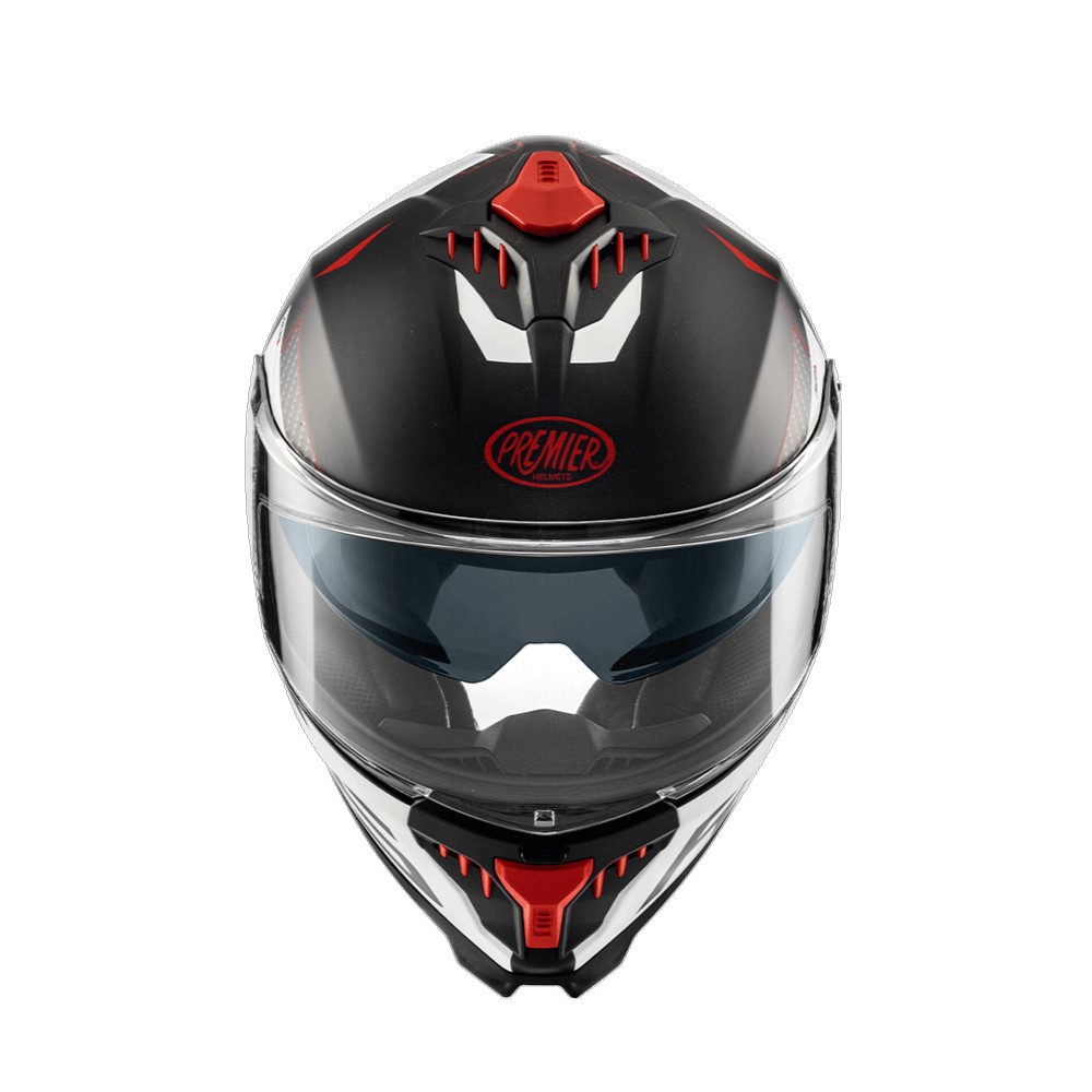 Premier Typhoon RS nero/bianco/rosso casco integrale - immagine 4
