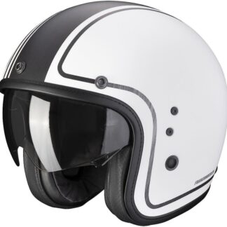 Scorpion Exo Belfast Evo bianco opaco casco jet vintage